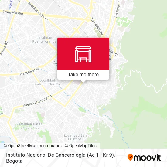 Mapa de Instituto Nacional De Cancerología (Ac 1 - Kr 9)