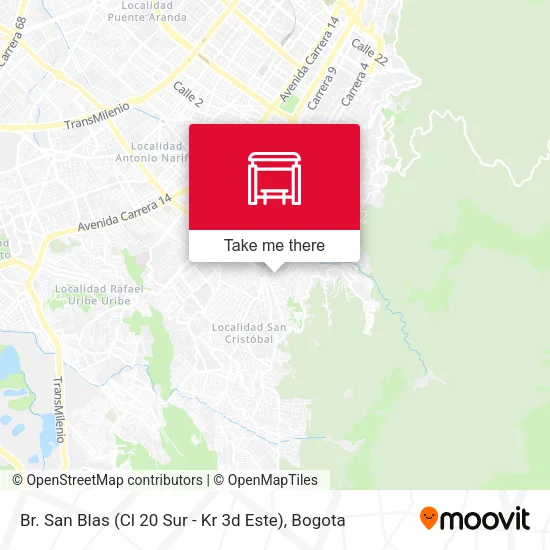 Mapa de Br. San Blas (Cl 20 Sur - Kr 3d Este)