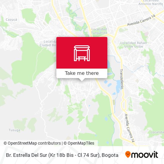 Br. Estrella Del Sur (Kr 18b Bis - Cl 74 Sur) map