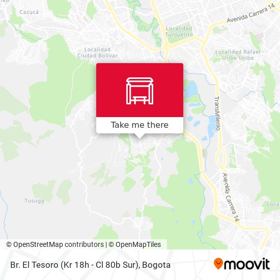 Mapa de Br. El Tesoro (Kr 18h - Cl 80b Sur)
