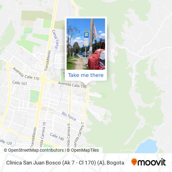 Mapa de Clínica San Juan Bosco (Ak 7 - Cl 170) (A)