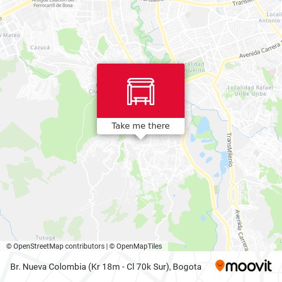 Mapa de Br. Nueva Colombia (Kr 18m - Cl 70k Sur)