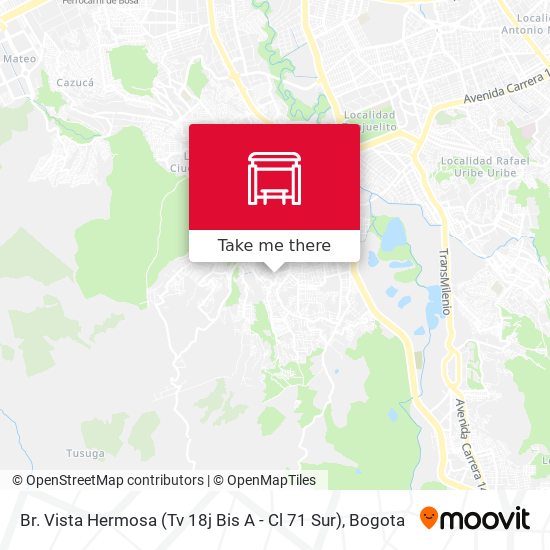 Br. Vista Hermosa (Tv 18j Bis A - Cl 71 Sur) map
