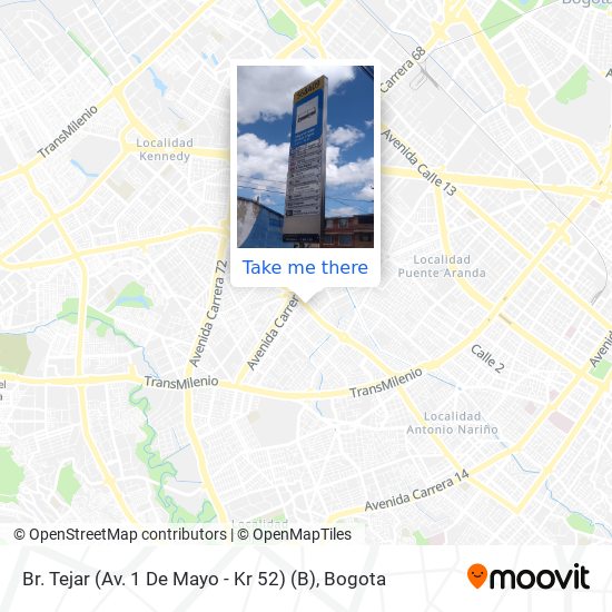 Br. Tejar (Av. 1 De Mayo - Kr 52) (B) map