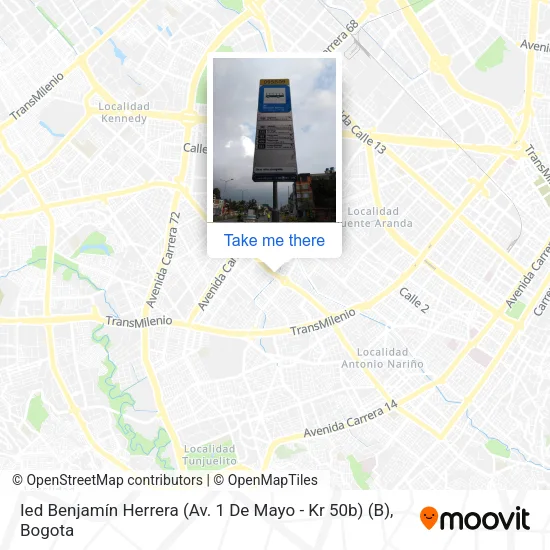 Ied Benjamín Herrera (Av. 1 De Mayo - Kr 50b) (B) map