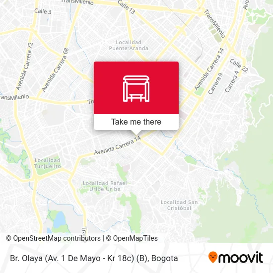 Mapa de Br. Olaya (Av. 1 De Mayo - Kr 18c) (B)