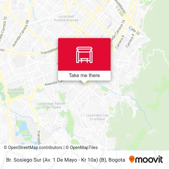 Mapa de Br. Sosiego Sur (Av. 1 De Mayo - Kr 10a) (B)