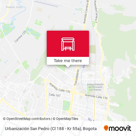 Mapa de Urbanización San Pedro (Cl 188 - Kr 55a)
