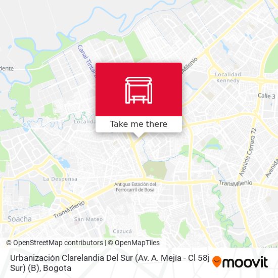 Mapa de Urbanización Clarelandia Del Sur (Av. A. Mejía - Cl 58j Sur) (B)