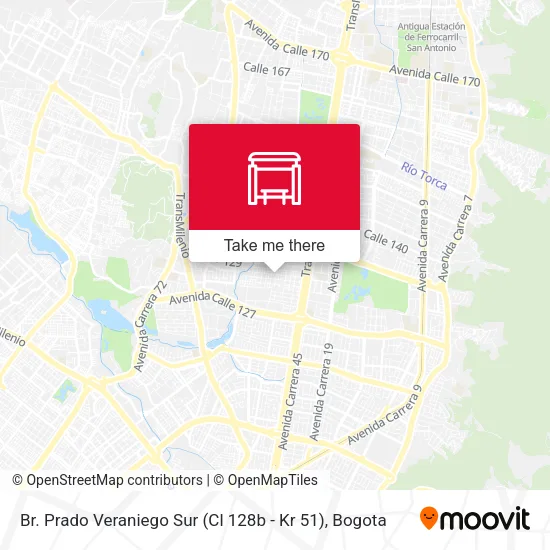 Mapa de Br. Prado Veraniego Sur (Cl 128b - Kr 51)