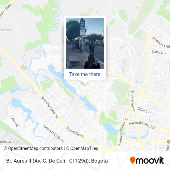 Mapa de Br. Aures II (Av. C. De Cali - Cl 129d)
