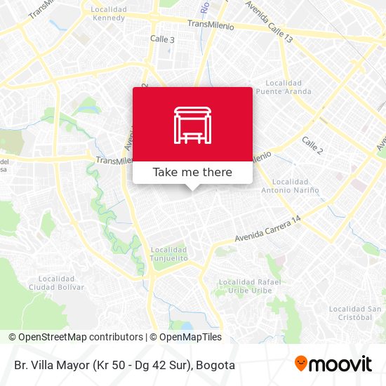 Mapa de Br. Villa Mayor (Kr 50 - Dg 42 Sur)