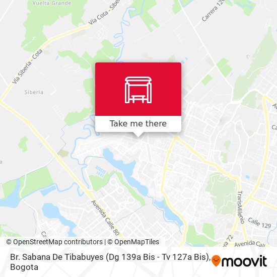 Br. Sabana De Tibabuyes (Dg 139a Bis - Tv 127a Bis) map