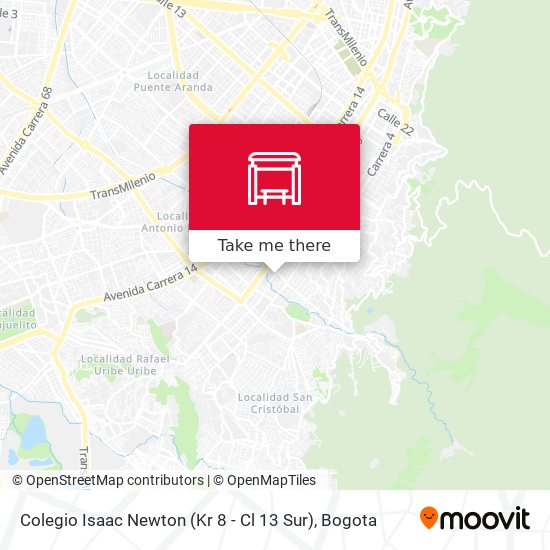 Mapa de Colegio Isaac Newton (Kr 8 - Cl 13 Sur)