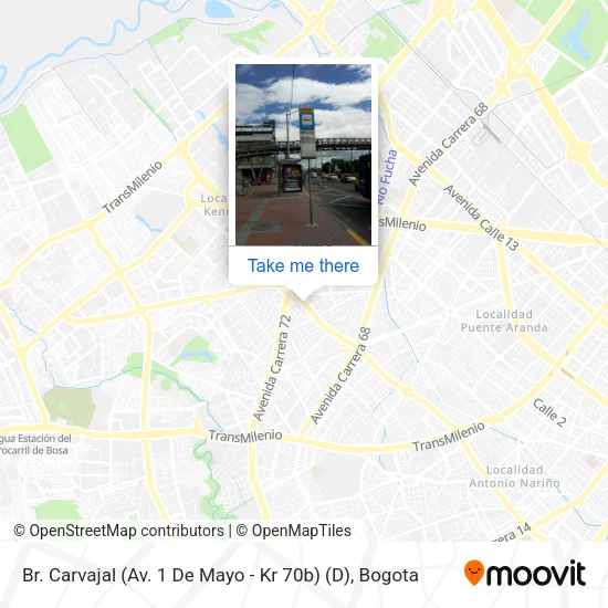 Mapa de Br. Carvajal (Av. 1 De Mayo - Kr 70b) (D)