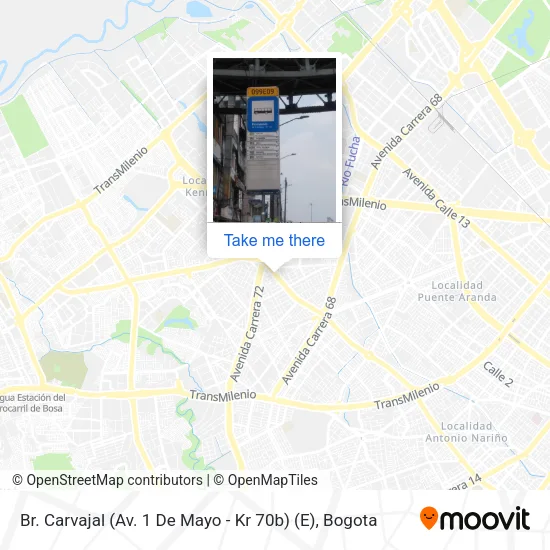 Mapa de Br. Carvajal (Av. 1 De Mayo - Kr 70b) (E)