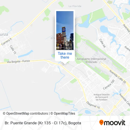 Br. Puente Grande (Kr 135 - Cl 17c) map