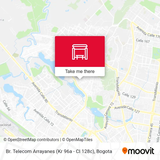 Mapa de Br. Telecom Arrayanes (Kr 96a - Cl 128c)