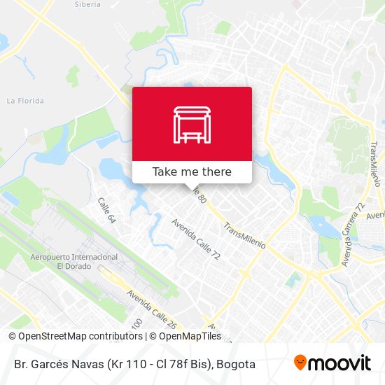 Mapa de Br. Garcés Navas (Kr 110 - Cl 78f Bis)
