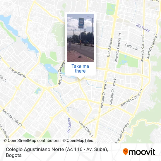 Mapa de Colegio Agustiniano Norte (Ac 116 - Av. Suba)