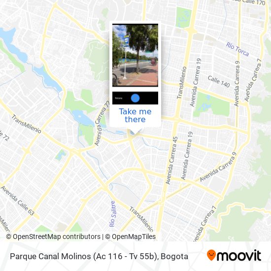 Parque Canal Molinos (Ac 116 - Tv 55b) map