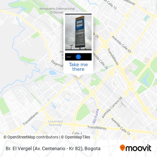 Br. El Vergel (Av. Centenario - Kr 82) map