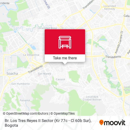 Mapa de Br. Los Tres Reyes II Sector (Kr 77c - Cl 60b Sur)