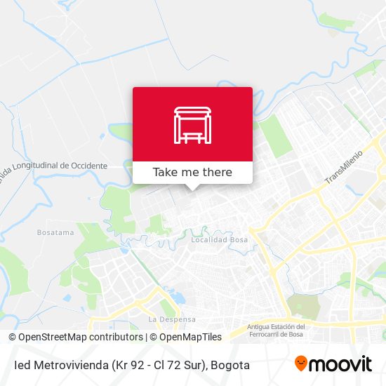 Mapa de Ied Metrovivienda (Kr 92 - Cl 72 Sur)