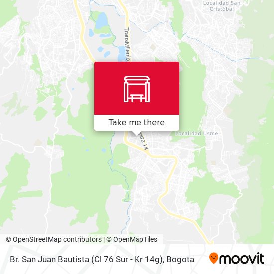 Mapa de Br. San Juan Bautista (Cl 76 Sur - Kr 14g)