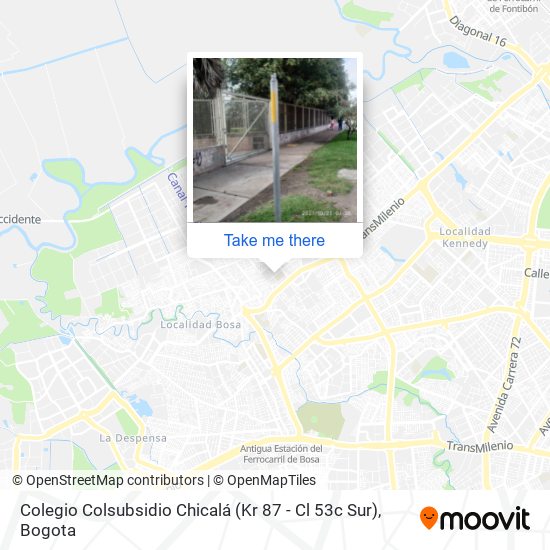 Colegio Colsubsidio Chicalá (Kr 87 - Cl 53c Sur) map