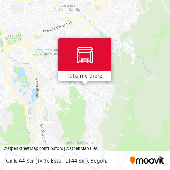 Calle 44 Sur (Tv 3c Este - Cl 44 Sur) map