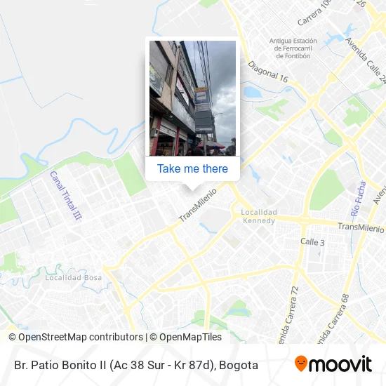 Mapa de Br. Patio Bonito II (Ac 38 Sur - Kr 87d)