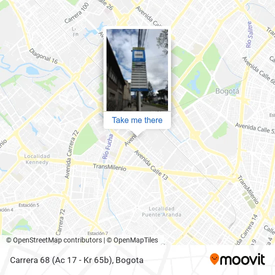 Mapa de Carrera 68 (Ac 17 - Kr 65b)