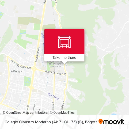Mapa de Colegio Claustro Moderno (Ak 7 - Cl 175) (B)