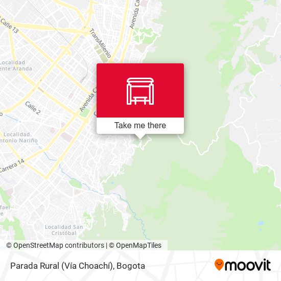 Mapa de Parada Rural (Vía Choachí)