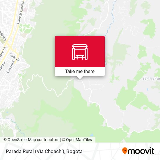 Mapa de Parada Rural (Vía Choachí)