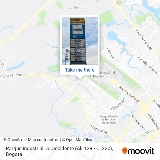 Mapa de Parque Industrial De Occidente (Ak 129 - Cl 22c)