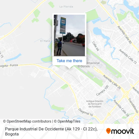 Mapa de Parque Industrial De Occidente (Ak 129 - Cl 22c)