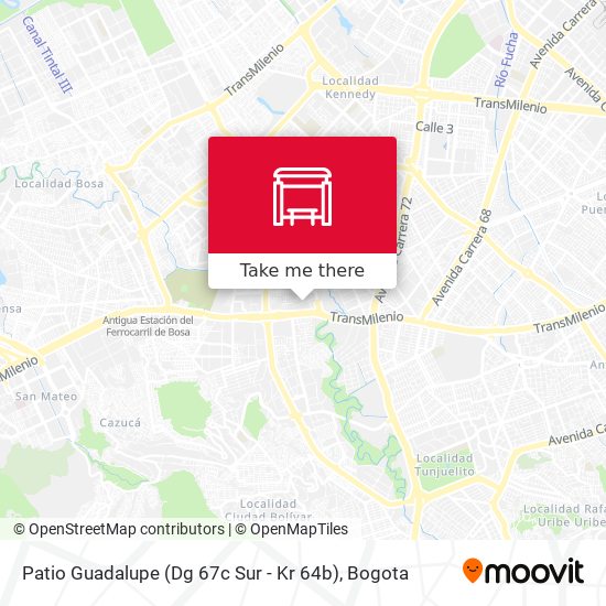 Mapa de Patio Guadalupe (Dg 67c Sur - Kr 64b)