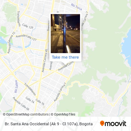Mapa de Br. Santa Ana Occidental (Ak 9 - Cl 107a)