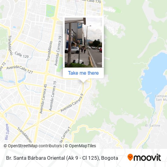 Br. Santa Bárbara Oriental (Ak 9 - Cl 125) map
