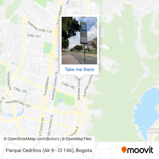 Mapa de Parque Cedritos (Ak 9 - Cl 146)
