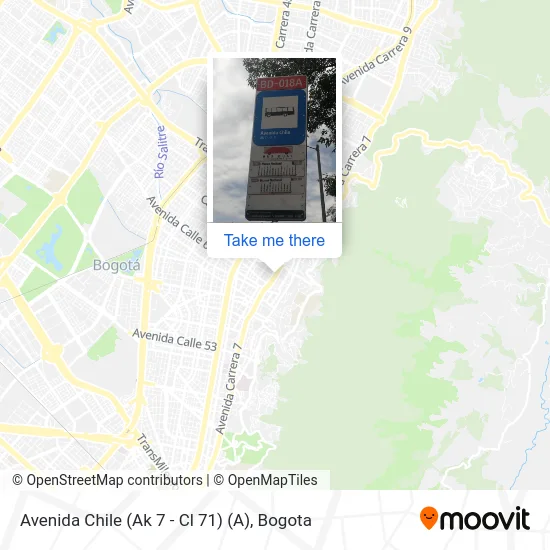 Avenida Chile (Ak 7 - Cl 71) (A) map