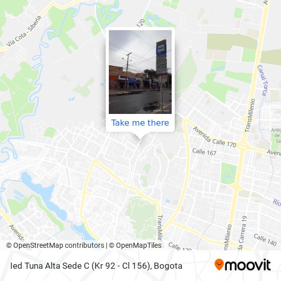 Mapa de Ied Tuna Alta Sede C (Kr 92 - Cl 156)