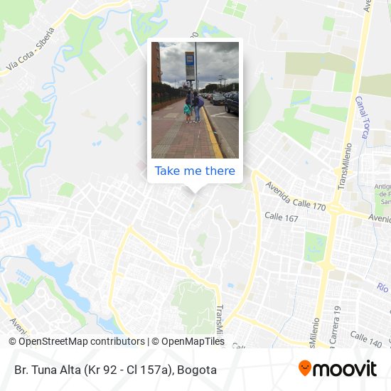 Mapa de Br. Tuna Alta (Kr 92 - Cl 157a)