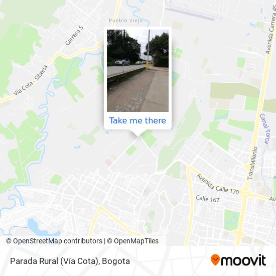 Mapa de Parada Rural (Vía Cota)