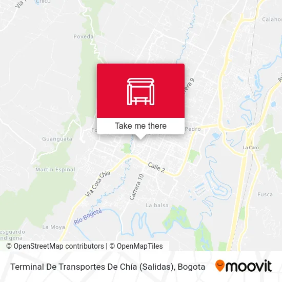 Terminal De Transportes De Chía  (Salidas) map