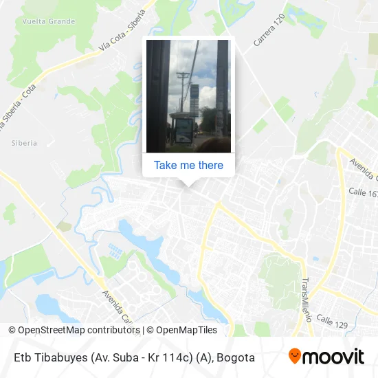 Mapa de Etb Tibabuyes (Av. Suba - Kr 114c) (A)