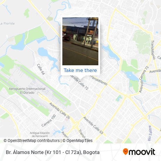 Br. Álamos Norte (Kr 101 - Cl 72a) map