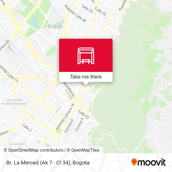 Br. La Merced (Ak 7 - Cl 34) map